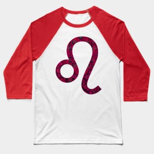 Paisley Leo Zodiac Sign Baseball T-Shirt